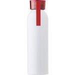 Alumnium palack, 650 ml, fehr/piros (9303-08)
