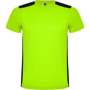 Detroit rvid ujj gyerek sportpl, lime, solid black (T-shirt, pl, kevertszlas, mszlas)