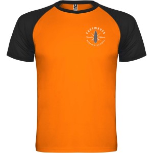 Indianapolis rvid ujj gyerek sportpl, fluor orange, solid black (T-shirt, pl, kevertszlas, mszlas)