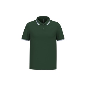 Kariban f�rfi r�vidujj� gall�ros p�l�, Forest Green/White