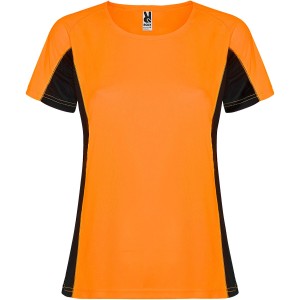 Shanghai rvid ujj ni sportpl, fluor orange, solid black (T-shirt, pl, kevertszlas, mszlas)
